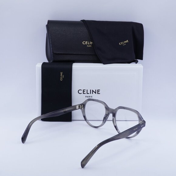 Celine CL50145I 005 Square Eyeglasses - Crystal Black and Grey 52mm - Picture 9 of 9